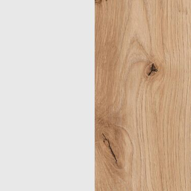 Ліжко дитяче Habitdesign Noa з 2 ящиками, білий та ехо-дуб, 97x77x196 см (без ламелей)