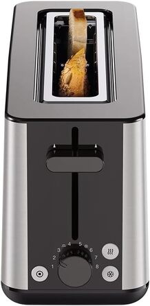 Тостер Braun PurShine HT 1610 BK, 25 см, 8 режимів підсмажування, розморожування, підігрів, решітка для булочок, чорний, 1030 Вт