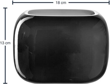 Ваза скляна LEONARDO HOME MILANO сіра 13x18x14 см