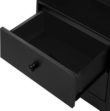 Приліжкові тумбочки WOLTU з LED-підсвіткою, USB та розетками, комплект 2 шт., з шухлядами і відкритою полицею, для спальні, чорні