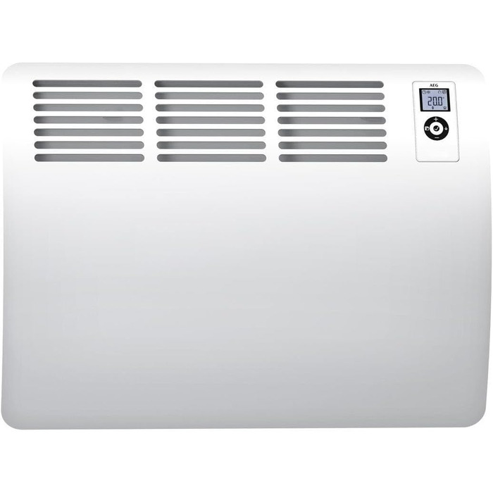 Електричний конвектор AEG WKL 1500 Comfort, 1500 Вт, енергоощадний, для 20 м², алюмінієва панель, VDE, LCD-дисплей, тижневий таймер, 120-хв. таймер, безшумний режим