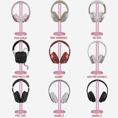 Підставка для навушників Geekria, сумісна з Sony WH-1000XM3/WH-1000XM4, ATH, AKG, Bose QC35/QC25/QC15, тримач для гарнітури, колір рожеве золото