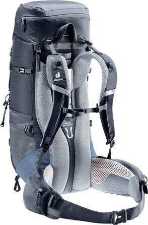 Рюкзак для трекінгу Deuter Aircontact Lite 40+10 л, чорний-синій, легкий, одноколірний