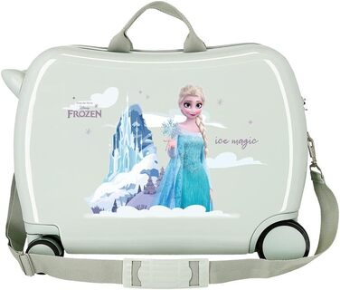 Дитяча валіза Disney Frozen Arendelle, жорсткий ABS, 50x38x20 см, зелена, 34 л, 2 колеса, з кодовим замком