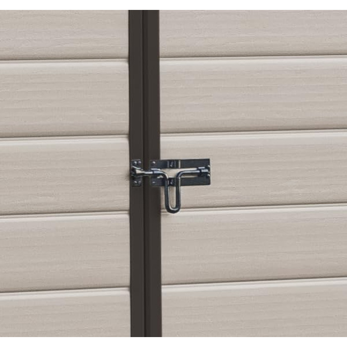 Садовий будинок Keter Manor 6x8 DD, 7,6 м³ бежевого кольору – металевий, для інструментів та саду