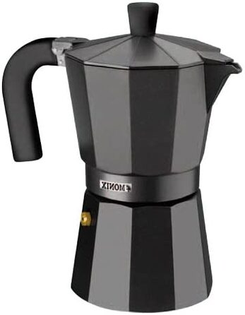 Італійська кавоварка Monix Vitro Noir, алюмінієва, на 6 чашок