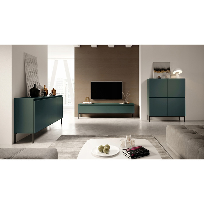 ТВ-тумба Bemmi 150 см, темно-зелена — Selsey Design