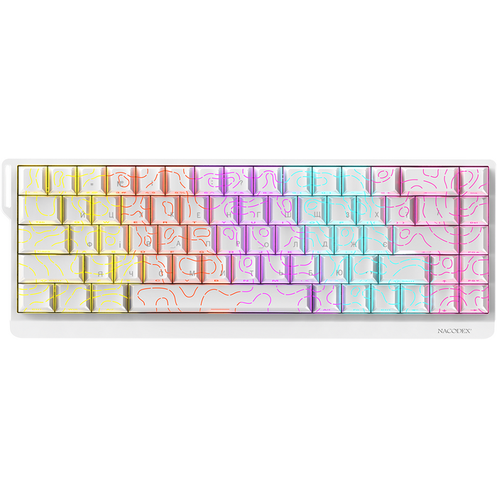 Дротова механічна клавіатура Ajazz NK68 V2 Red Switch (NK68-V2-R-S-W)