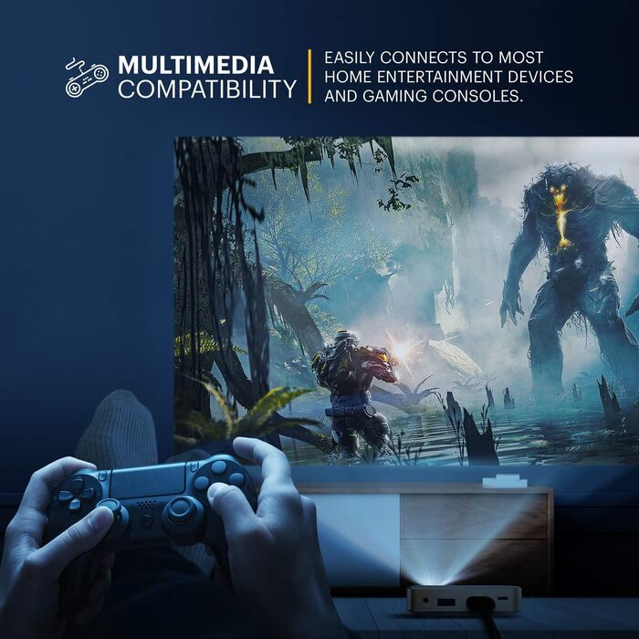 Портативний проєктор Kodak Luma: 1080p HD LED DLP з вбудованим динаміком, HDMI, USB, Micro SD, сумісний з iOS та Android