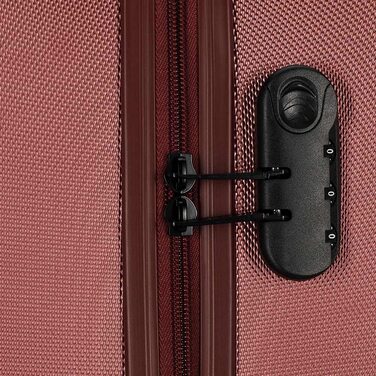Набір валіз WITTCHEN Classic Line, 4 шт, жорсткий ABS, з кодовим замком, 4 спінер-колеса, телескопічна ручка, бордовий