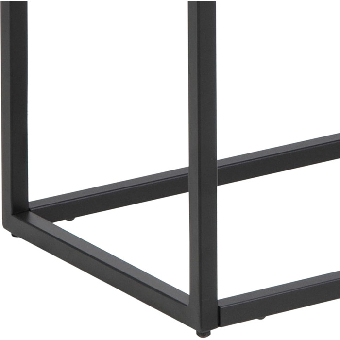 Консольний стіл AC Design Furniture Nino з металу, чорний, індустріальний стиль, з 1 полицею, для вітальні та передпокою, 79,5x80,5x26 см