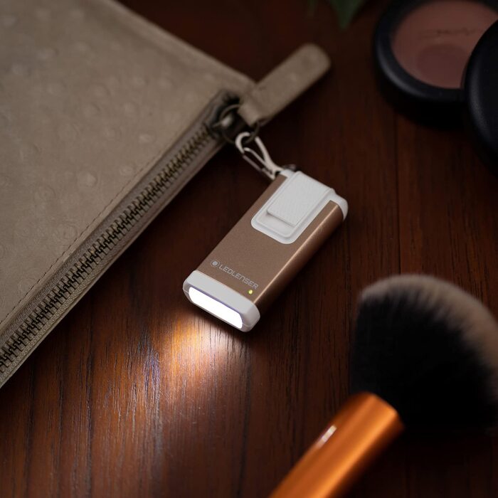 Ліхтар-брелок Ledlenser K6R Gold, 400 лм, акумуляторний, USB-A, з червоним світлом