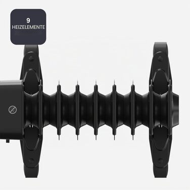 Масляний радіатор BLACK+DECKER BXRA2300E, 2000 Вт, 9 секцій, з регульованим термостатом та захистом від перегріву, чорний