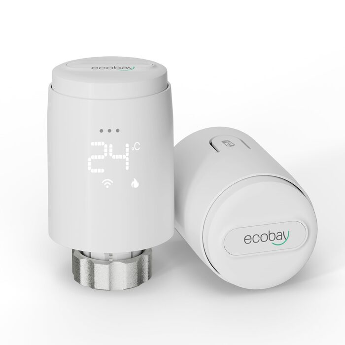 Smart термостат на радіатор 2 шт, Zigbee, бездротовий, сумісний з Tuya, Alexa, Google Assistant, для економії енергії
