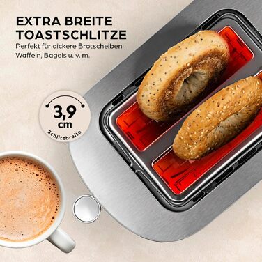 Тостер GOURMETmaxx для 2 скибок, антрацит: електричний тостер з 6 режимами підсмажування, таймером, підставкою для булочок та функцією підігріву, сенсорний дисплей