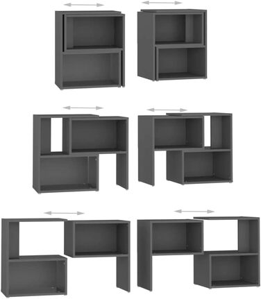 Тумба під телевізор vidaXL, сіра, 104x30x52 см, ДСП, телевізійна тумба, меблі для вітальні, низький комод, полиця для апаратури