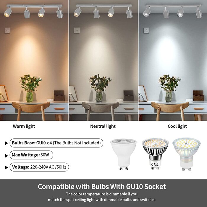 Світильник стельовий точковий LED wowatt GU10, спот без лампи
