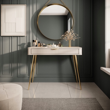 Туалетний столик FURNIDEA Кашемір, відтінки бежевого, 100,2 x 78 x 38 см