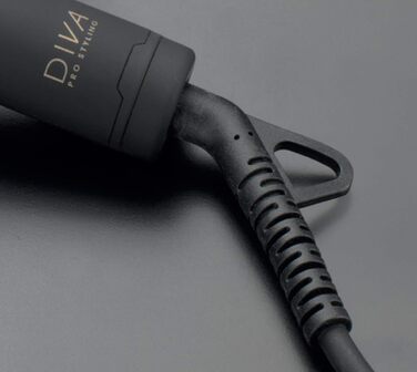 Керамічна гаряча щітка для укладання волосся Diva Pro Styling 30 мм, чорна, для об'єму, локонів та хвиль, PRO314