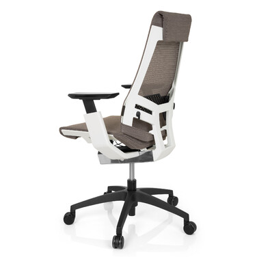 Офісне крісло GENIDIA SMART WHITE сітка сірого кольору hjh OFFICE