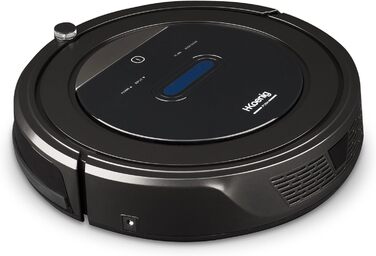 Робот-пилосос H.Koenig SWRC110 з Wi-Fi, функцією вологого прибирання, управлінням через додаток, віртуальною стіною, розпізнаванням кімнат, автономністю 100 хв, чорний