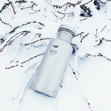 Титанова фляга Keith Titanium для кемпінгу, спорту 550 мл - легкий казанок для води