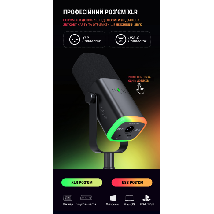 USB мікрофон Fifine AM8