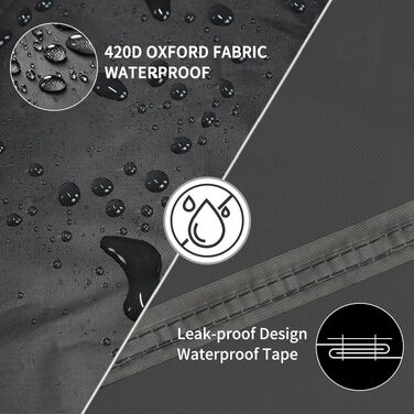 Чохол для садових меблів водонепроникний 420D Oxford 135x135x70 см, захист від сонця, вітру та дощу