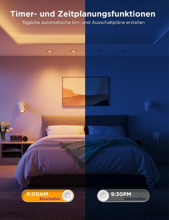 Розумна LED лампа Govee GU10 RGBWW, Matter, Alexa, Google Home, 400Лм, WLAN, регулювання яскравості, зміна кольорів, синхронізація з музикою, 4 шт