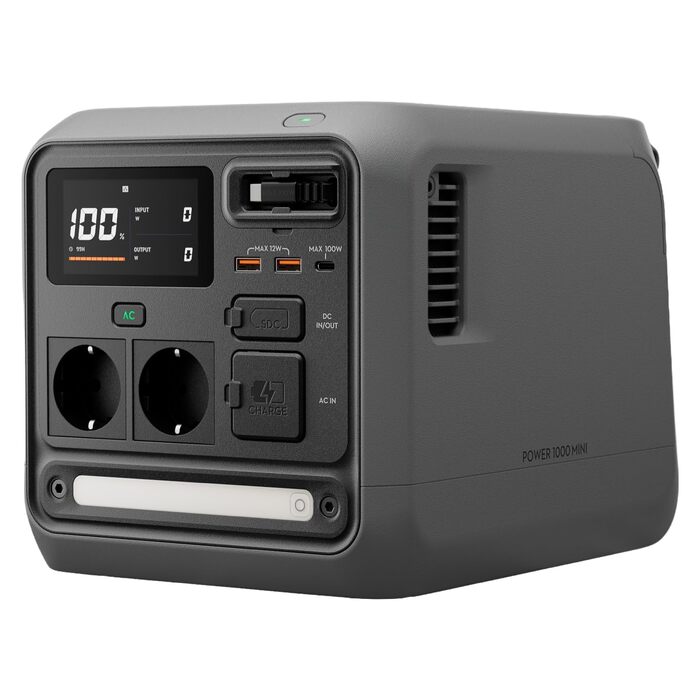 Портативна зарядна станція DJI Power Station 1024Wh 2600W, LiFePO4 акумулятор, швидка зарядка, сонячна панель, для кемпінгу та дому