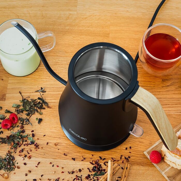 Електрочайник Cecotec Thermosense 500 Schwan, 1 л, 1200 Вт, швидке нагрівання, фільтр від накипу, BPA-free, обертається на 360°, стильний дизайн у формі лебедя