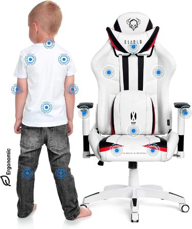 Ігрове крісло Diablo X-Ray King XL, ергономічний офісний стілець для комп'ютера з 4D підлокітниками