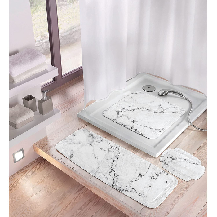 Килимок для душу Kleine Wolke Marble, 55x55 см, антрацит