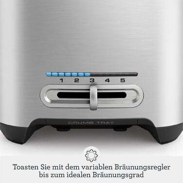 Тостер Sage The Smart Toast на 2 скибки, щітлений алюміній, розумний тостер з електронним керуванням