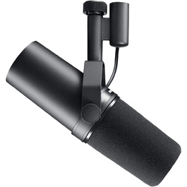Динамічний мікрофон Shure SM7B для вокалу, подкастів і студії, XLR, широкий частотний діапазон, теплий звук, чорний