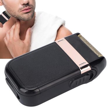 Електричний фольговий бритва USB, акумуляторний, для чоловіків, тиха робота, портативний, з нержавіючої сталі