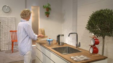 Змішувач кухонний Hansgrohe Focus M41 матовий чорний, високий вилив 260 мм, поворотний на 360°