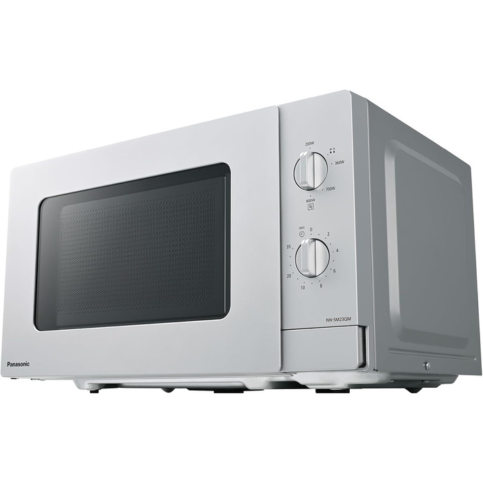 Мікрохвильова піч Panasonic NN-ST21QWEPG 20л, 800 Вт, срібляста - розморожування, 11 програм, LED-дисплей