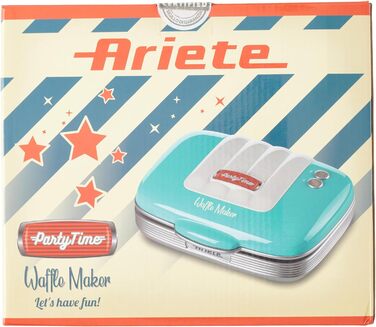 Вафельниця Ariete 1973/01 світло-блакитна, електрична, антипригарне покриття