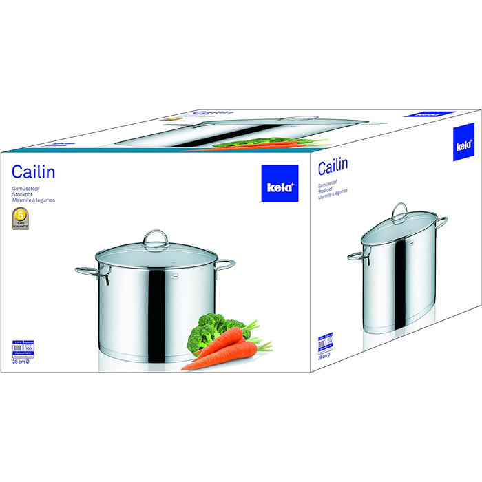 Каструля для овочів Kela Cailin 13,5 л, нерж. сталь 18/10, 28 см, індукційна