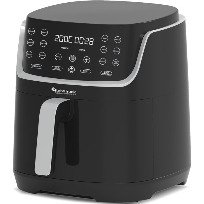 Цифрова аерофритюрниця XL 8 л AF13D, 13 програм, без масла, 80-200°C, чорна