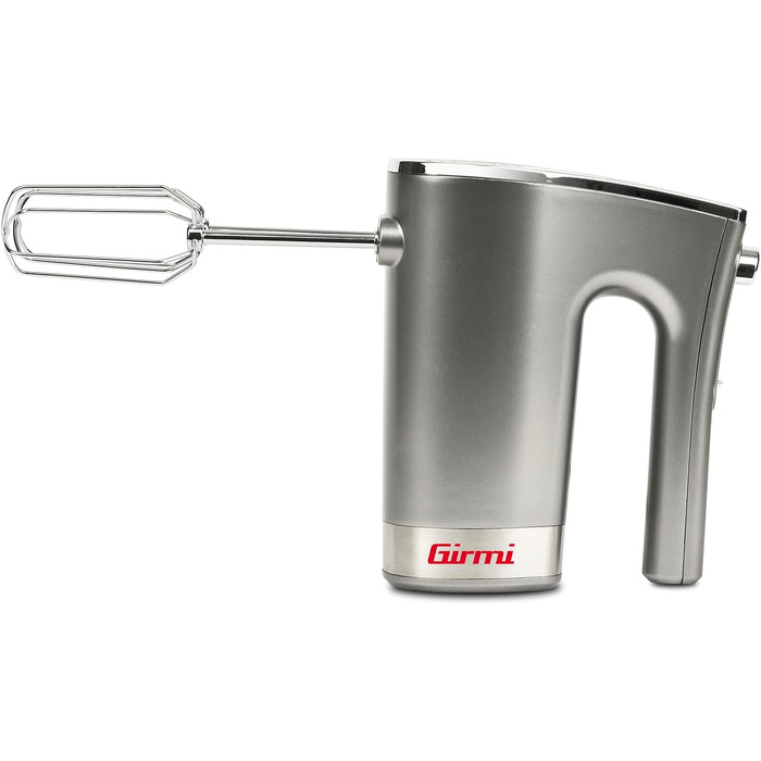 Міксер ручний Girmi SB42 Mastro Mix 300 Вт, 5 швидкостей, сірий - для збивання крему, тіста