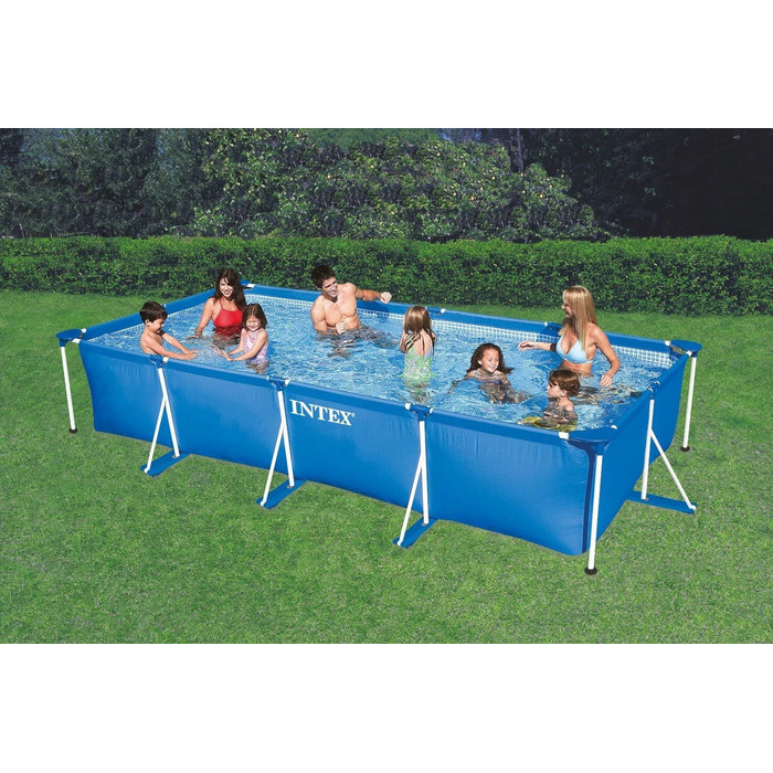 Каркасний прямокутний садовий басейн Intex 450x220x84 см, арт. 28273
