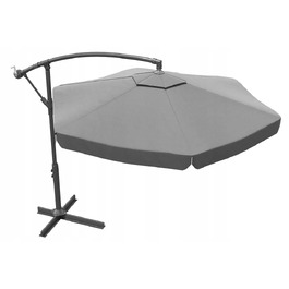 Садова парасолька GardenLine класична, сіра, 300 см x 210 см