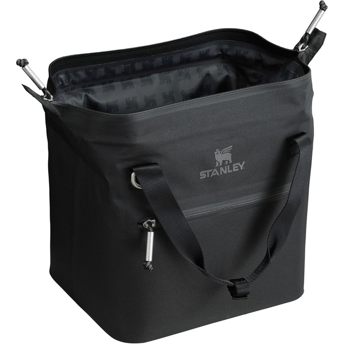 Сумка-холодильник Stanley 1913 All-Day Julienne Maxi Cooler на 7л, чорна, з регульованими ременями та сітчастими кишенями
