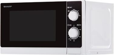 Мікрохвильова піч Sharp R200WW 20 л, 800 Вт, 5 режимів, таймер, розморожування, біла