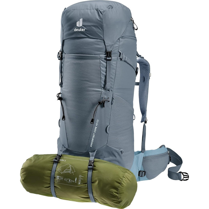 Рюкзак Deuter Aircontact Core 40+10 л графітовий для трекінгу, унісекс