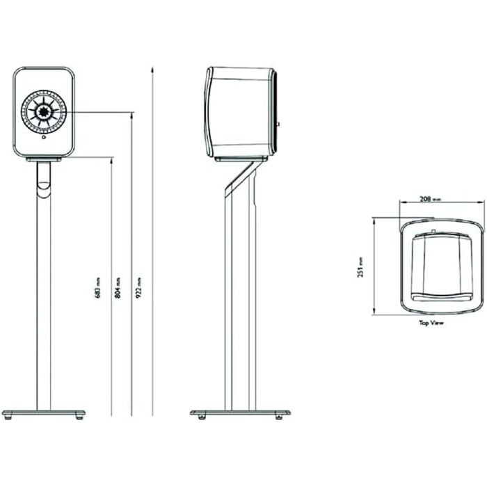 Підставки KEF S1 для активних колонок LSX та LSX II, сірі (пара)