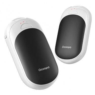 Електричні грілки для рук OCOOPA 2 шт. з магнітною основою, 5000mAh, 3 режими нагріву, компактні, для рукавичок, сумки, зимові аксесуари, подарунок для чоловіків та жінок, чорний/білий