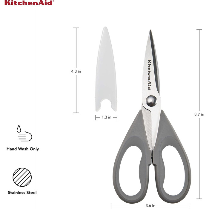 Ножиці кухонні універсальні KitchenAid Red/Black 22.1 см (8.72 дюйми)